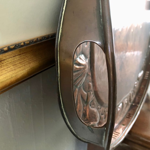 A Superb Antique c1900 Newlyn Large Copper Repoussé Tray.